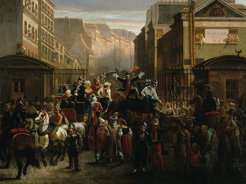 1811-Charles Gaugiran Nanteuil - La discesa della Courtille, 1842